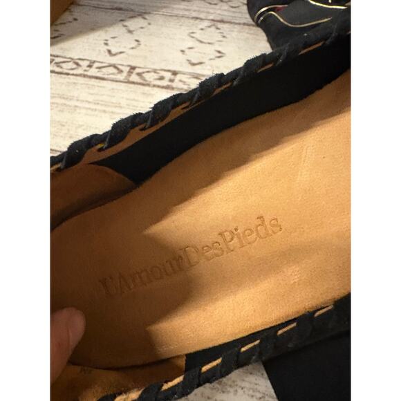 L'Amour Des Pieds Tiffanie Flat Slip On Wedge Black 39 - Picture 3 of 4